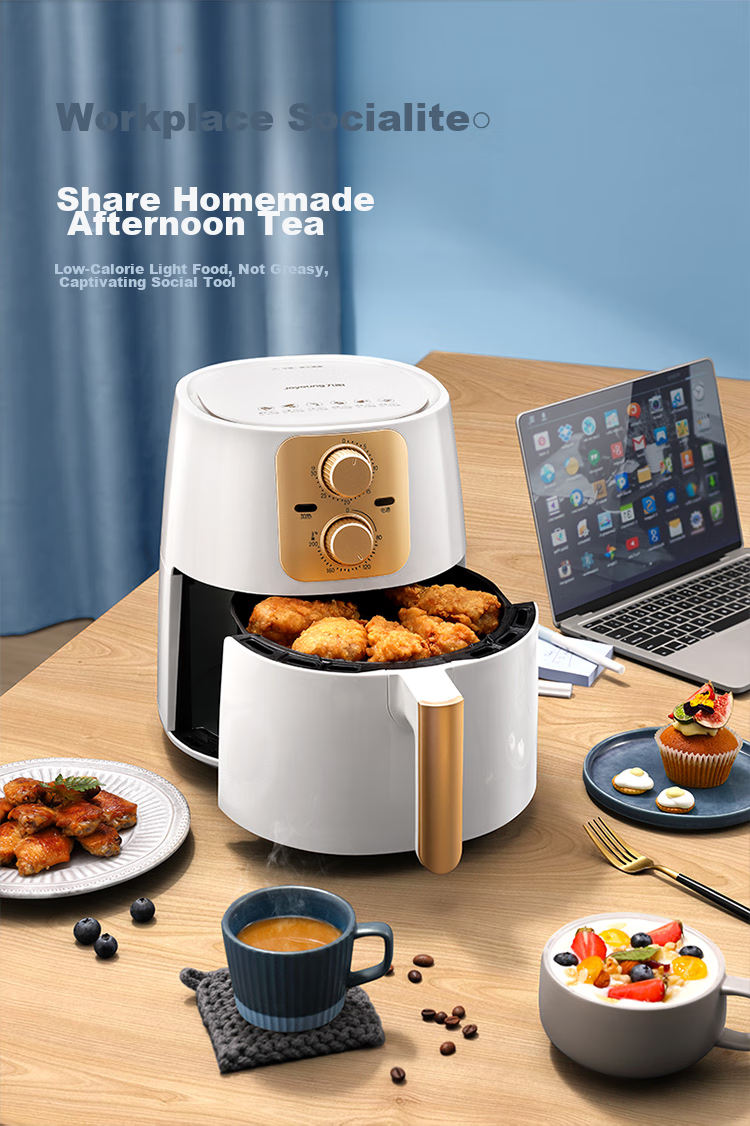 Joyoung 6L Large Capacity Air Fryer for Home Use, Precise Timing, Oil-Free, Low-Fat Frying, Baking, Multi-Functional Steaming And Roasting All-In Air Fryer KL-J63A 16