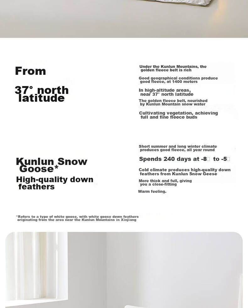 LOVO Class A 95% Kunlun White Goose down Duvet Summer Comforter 140g Filling 150*215cm White Student Dormitory 2