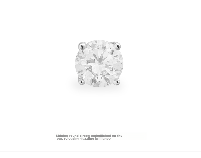 APM Monaco Round Stud Earrings, Luxurious And Elegant Ear Jewelry, Birthday Gift for Girlfriend Or Wife 3