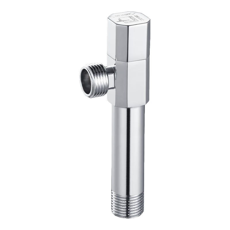 Submarine F003L Copper Chrome-Plated Extended Angle Valve, Eight-Shaped Valve, National Standard 1/2 Inch Ceramic Valve Core, Suitable for Both Hot And Cold Water, Wall-Mounted, 11cm