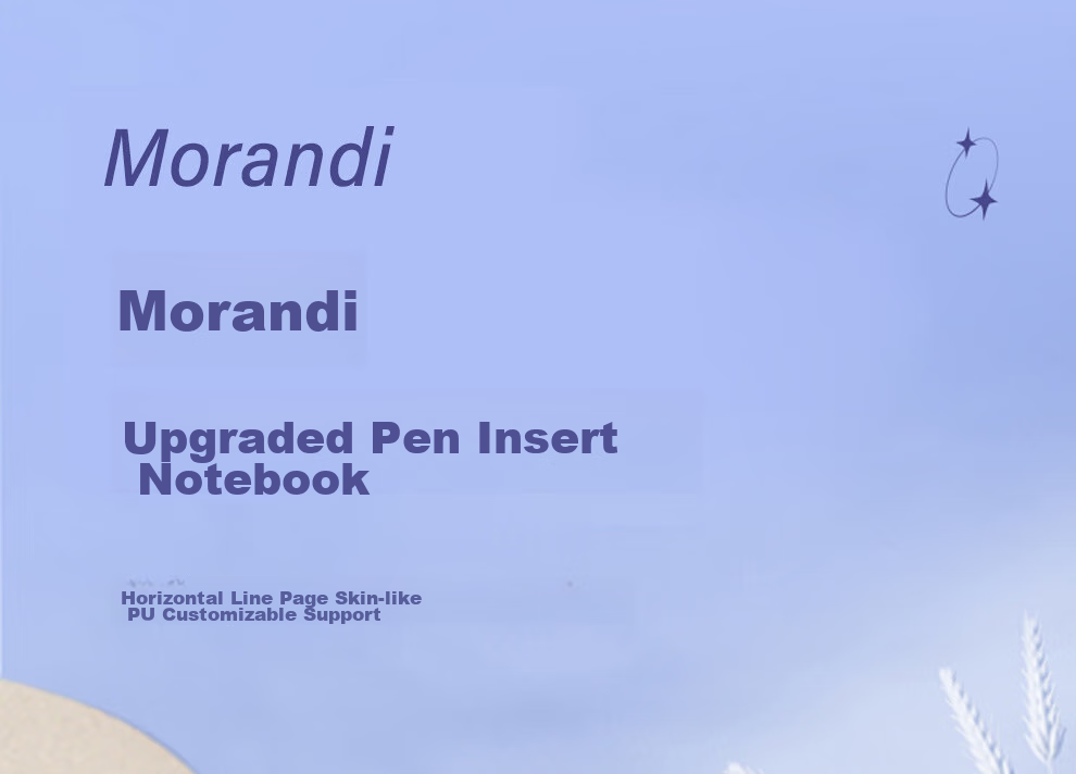 Faramon A5/96 Sheets Morandi Series Notebook with Pen Holder, Leather Cover, Soft Texture, High-Quality Diary Stationery A5-Moon Rock Gray 1