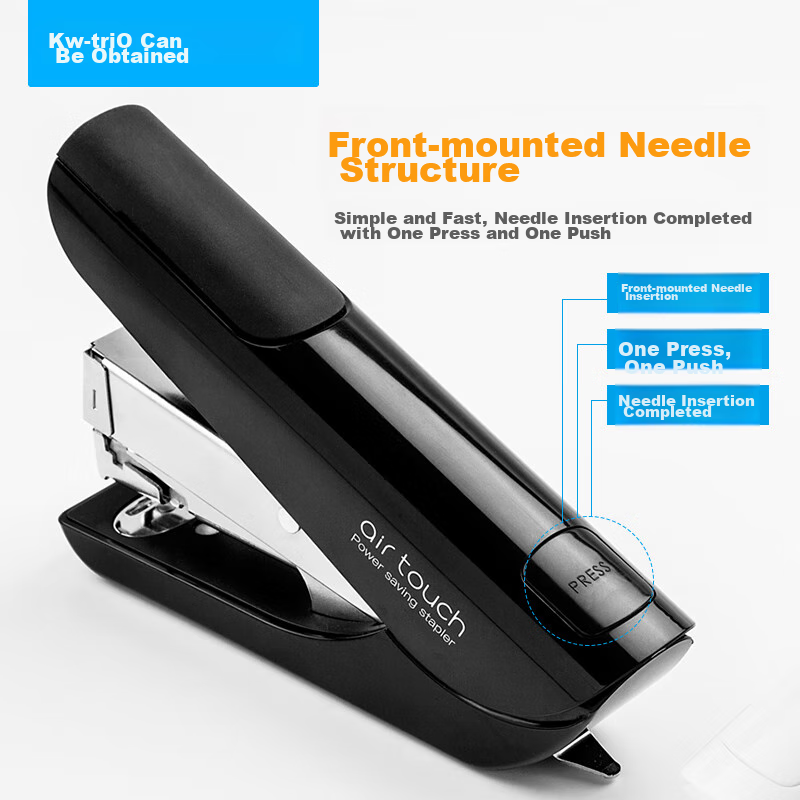 KW-Trio Low-Effort Stapler Small Size Air-Feel Student Office Stapler Thickened No.12 Staples Can Staple up to 20 Pages