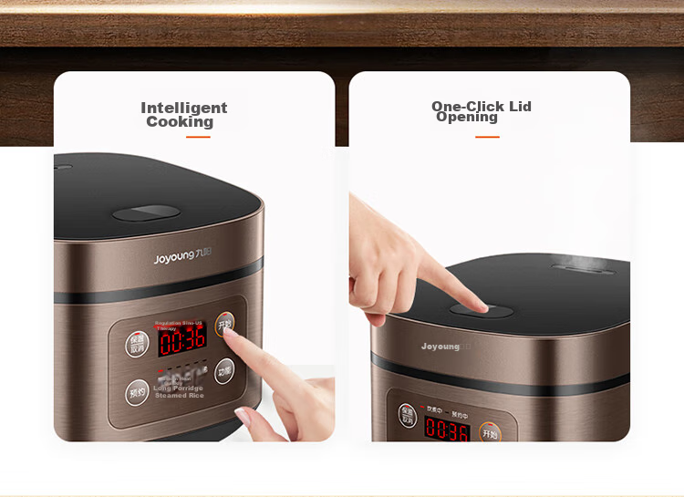 Joyoung Newly Upgraded Crystal Diamond Original Non-Stick Inner Pot, High Power Wood-Fired Rice Cooker, 3L Capacity for 2-3 People, Low Pressure Multi-Function Electric Rice Cooker, NTC Smart Control Quick Cooking Rice, F-30FZ630B 18