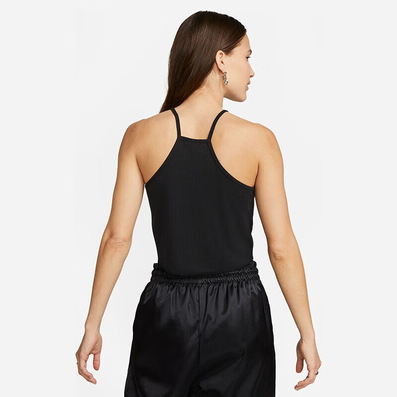 NIKE Women's Ribbed Tank Top ESSNTL RIB CAMI Tank Top DV7961-010 Black M