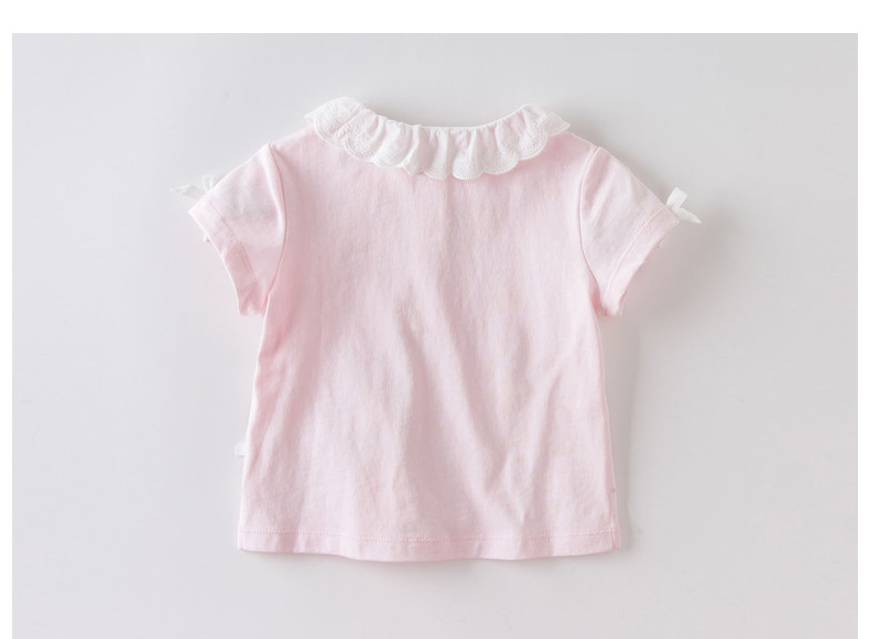 DAVE & BELLA Children's T-Shirt, Girls' Short-Sleeve Summer Wear, Stylish Little Girl's Cotton Top 8