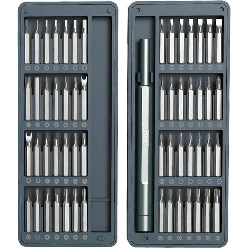 Deli Screwdriver Set, 57-In Precision Laptop Disassembly Kit, Including Phillips, Flathead, Hex, Torx, And Multi-Functional Bits