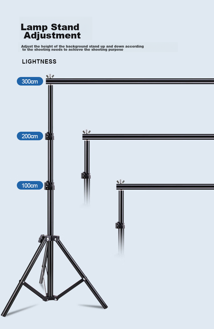 LATZZ 3*4 Meter Photography Backdrop Stand, Live Streaming Green Screen Stand, Chroma Key Photo Background Cloth Stand, Portrait Clothing ID Photo Shooting Stand, Thickened Portable Telescopic Gantry Background Stand 5