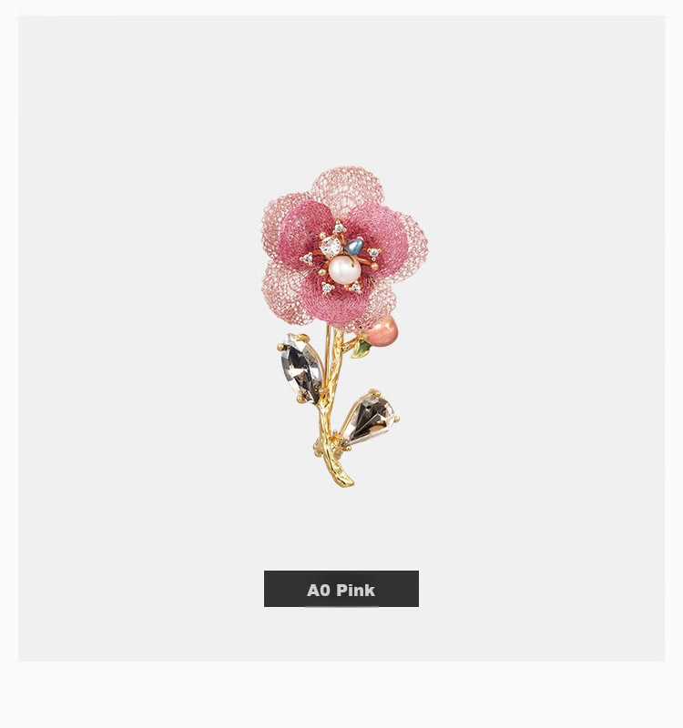 She's Camellia Brooch, Women's Shirt Corsage, Exquisite Pin, Birthday Gift for Girlfriend 10
