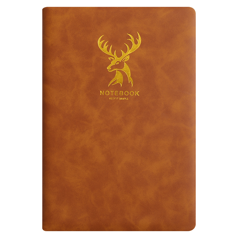 Faramon Notebook A5 Leather Cover Business Work Journal Stationery with Pen Holder Thick Diary for Meetings Customizable Logo A5-Brow