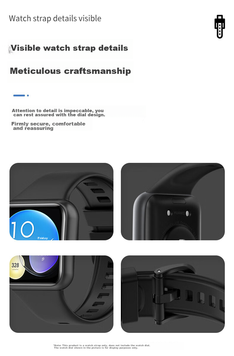 KMaxAI Compatible Silicone Watch Band for Huawei Watch Fit 2, Sports Watch Strap, Fashionable/Active/Elegant Style Replacement Wristband, Bracelet Band, Cherry Blossom Pink 5