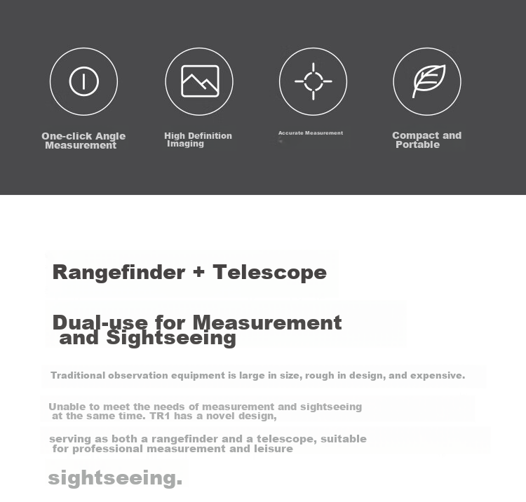 JD Original Rangefinder Binoculars, Handheld High-Magnification High-Definition Measuring Device, Portable Golf Height Measurement Electronic Ruler, 1200m Range 3