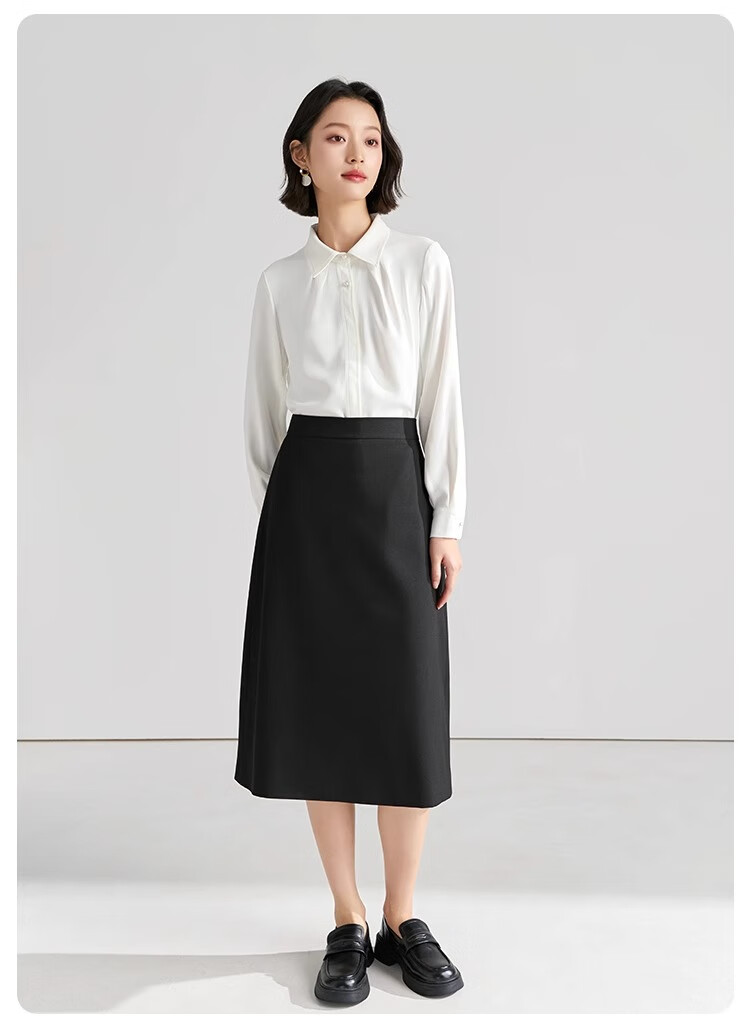 Bodexiaojie Women's Professional Blazer, Elegant Interview Attire, Office Wear Top for Petite Figures, Long-Sleeve Shirt, Size S 19