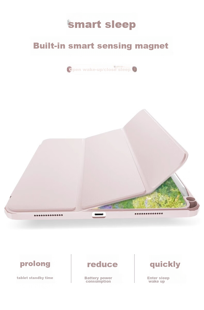 RBP Compatible with 2026 Air8 Protective Case, 11-Inch Universal Air7654 Tablet Cover [Acrylic Texture · Full Protection against Bending And Dropping with Pen Slot] Pink 7