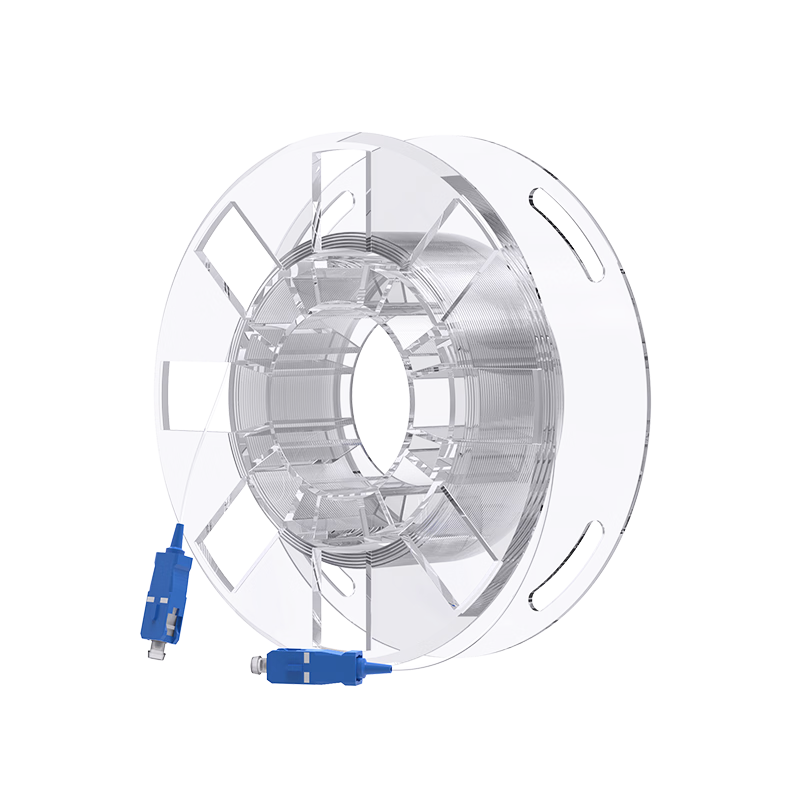Dashengguang Transparent Invisible Fiber Optic Cable Reel, Single-Mode Single-Core SC-SC, Indoor FTTH Whole-House Networking Fiber Optic Cable, 25 Meters, DSG-GJJV