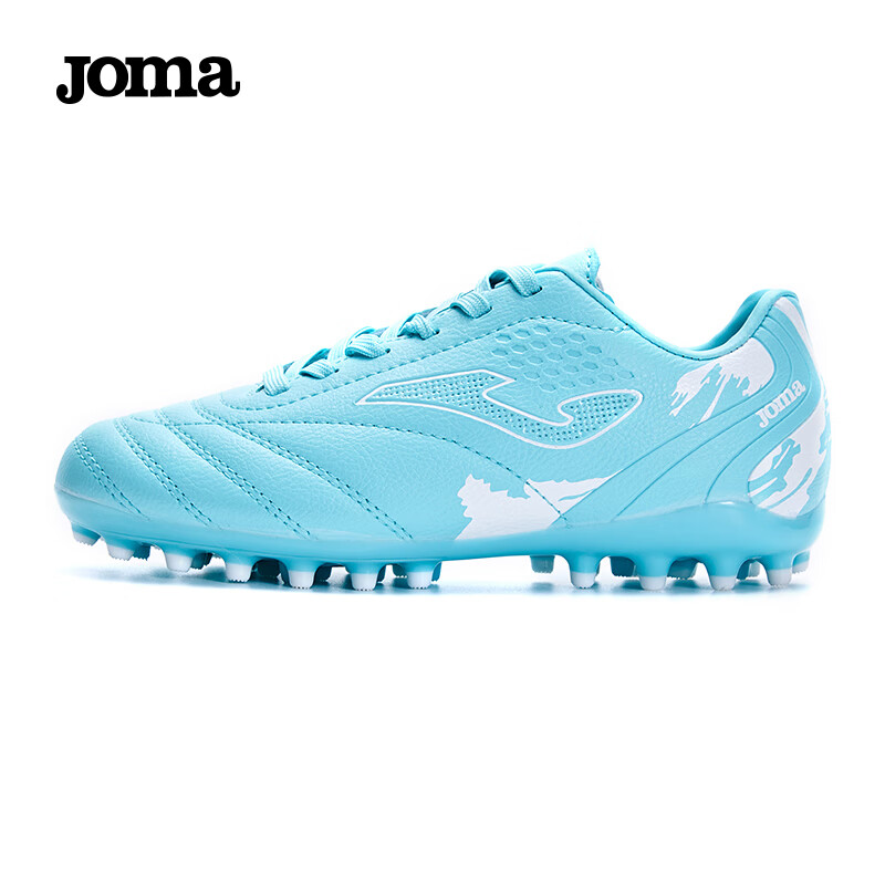JOMA Children's Soccer Shoes for Boys And Girls, Youth Students MG Short Studs Breathable Football Training Shoes, Light Blue, Size 37