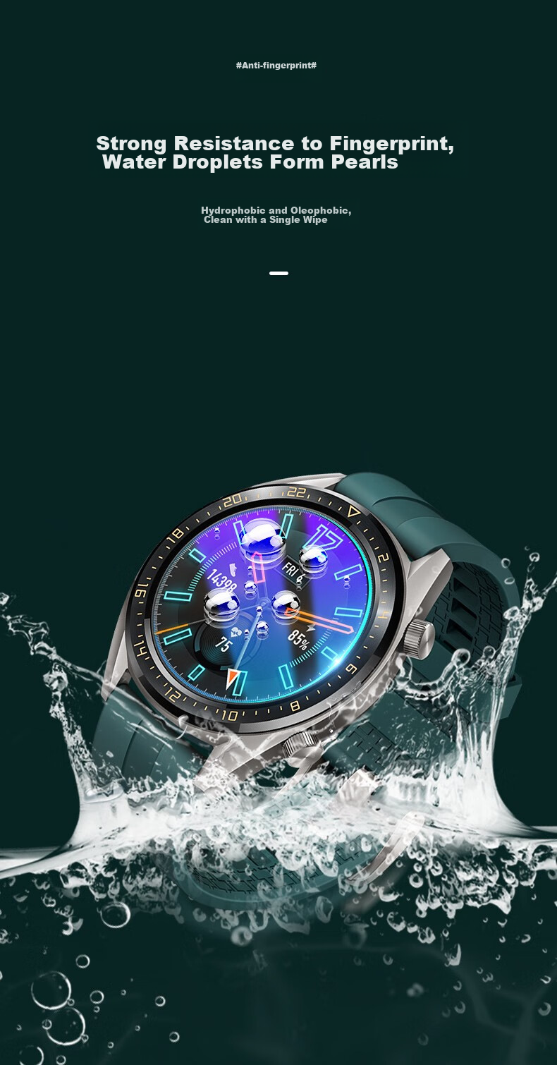 Shanmo Tempered Glass Screen Protector for Huawei WATCH GT5/4/4s/5/5 Pro, Protective Film for Smartwatch, Anti-Scratch, Shockproof, Wear-Resistant, Full Coverage, HD Glass Film, 46mm 6