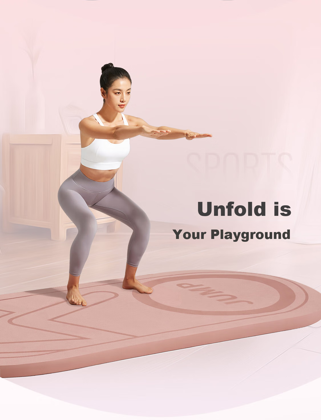 Keep Jump Rope Mat, Soundproof, Thickened, Shock-Absorbing, 15mm Thick, for Men And Women, Sports Fitness, Quiet, Pilates, with Rope Or Without Rope, Indoor Use 9