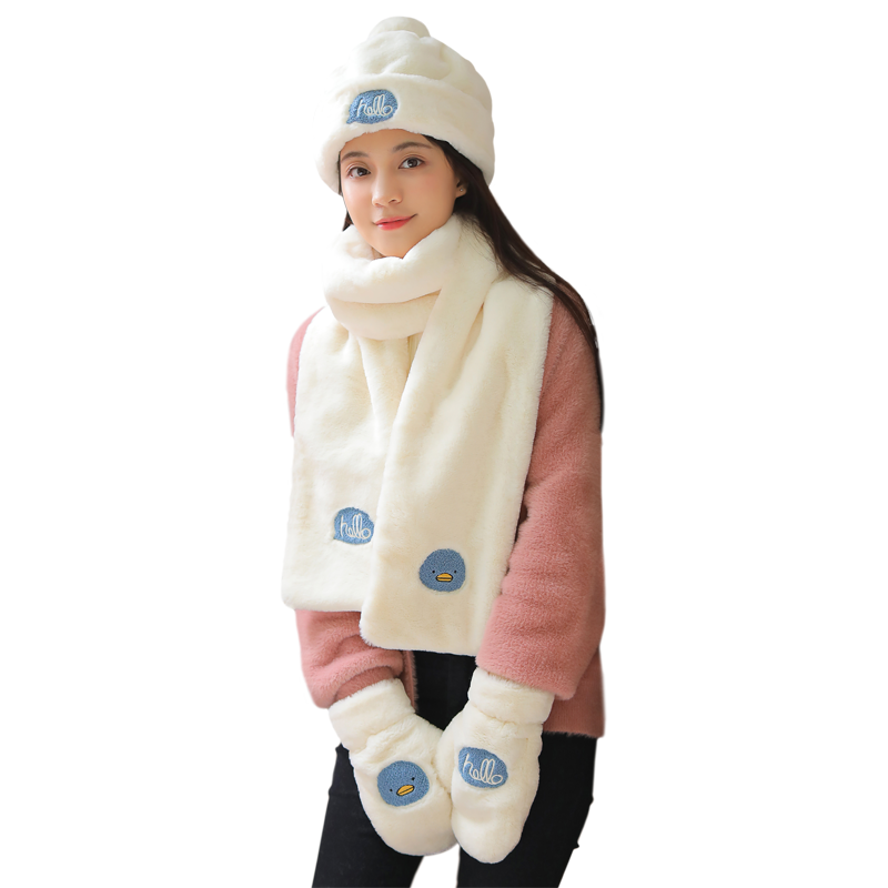 677888 [Gift Box] Three-Piece Set: Hat, Scarf, Women's Gloves And Neck Warmer for Autumn And Winter 2026 New Style Birthday Gift for Girls