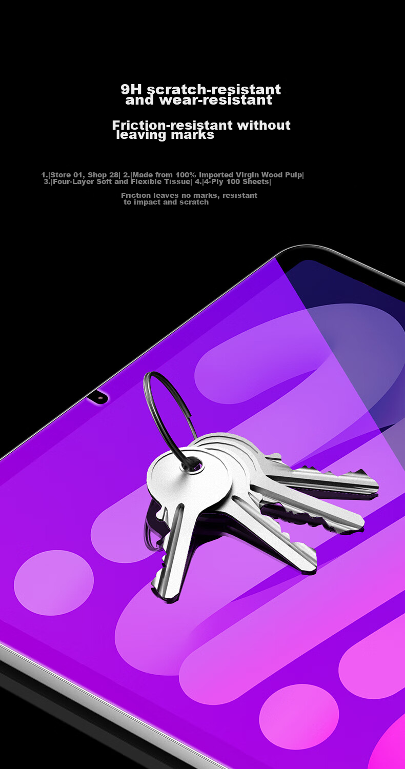 CangHua Tempered Glass Screen Protector for IPad Mini 6/7, Eye Protection Anti-Blue Light, 2024 Model 8.3-Inch Mini 6/7 Protective Film, Full Coverage Anti-Fingerprint Screen Protector for Apple Tablet 13