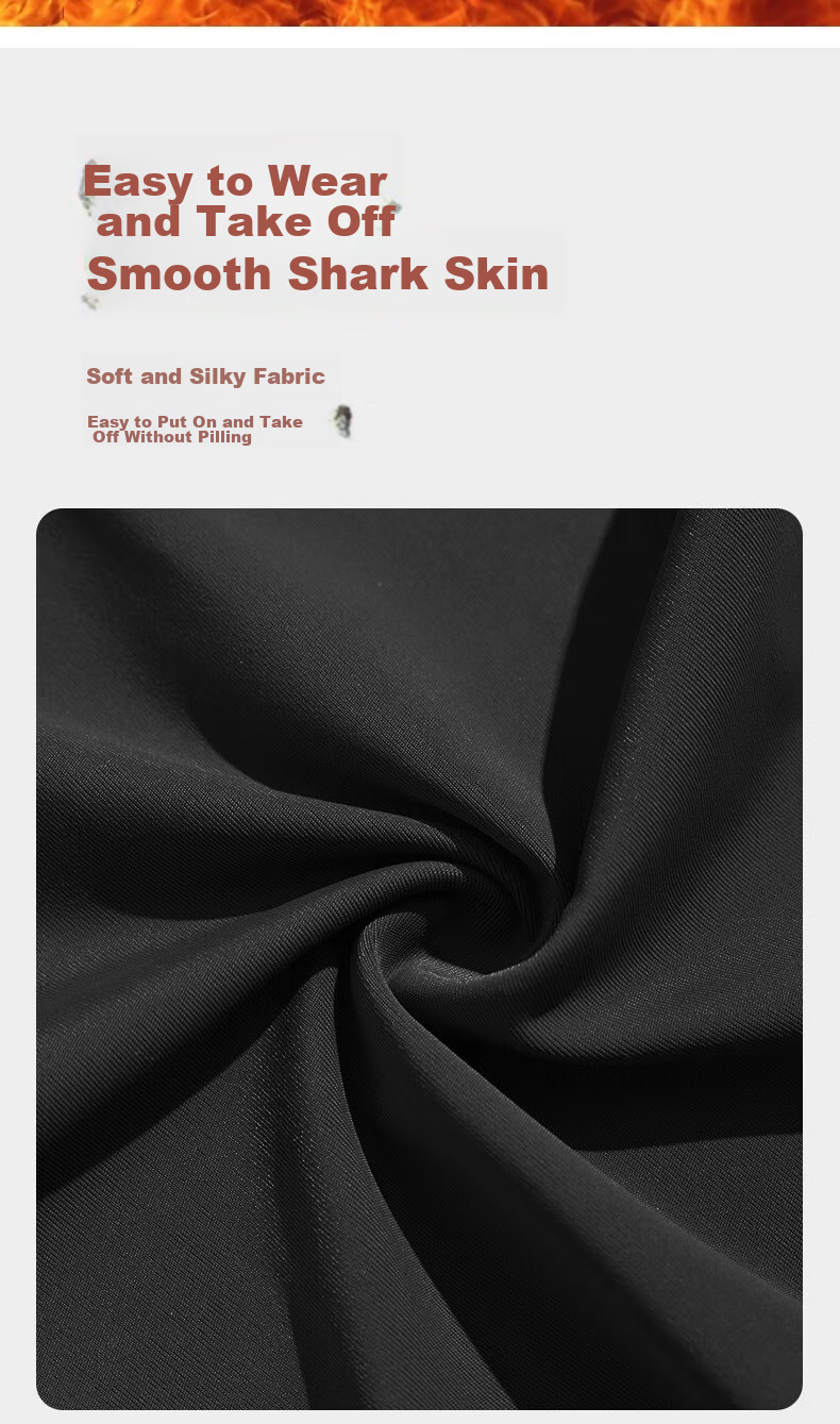 LangSha Fleece-Lined Shark Pants for Men, Warm Trousers, Autumn And Winter New Thick Fleece Pants, Tight-Fitting, Suitable for Outer Wear, Motorcycle Base Layer Pants 3