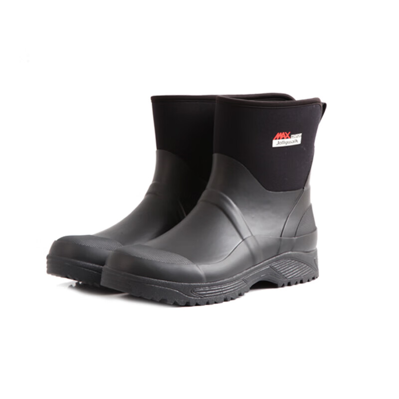 Jolly Walk Non-Slip Wear-Resistant Fishing Shoes, Waterproof Rain Boots, JW8101, Black, Low-Cut, Size 42