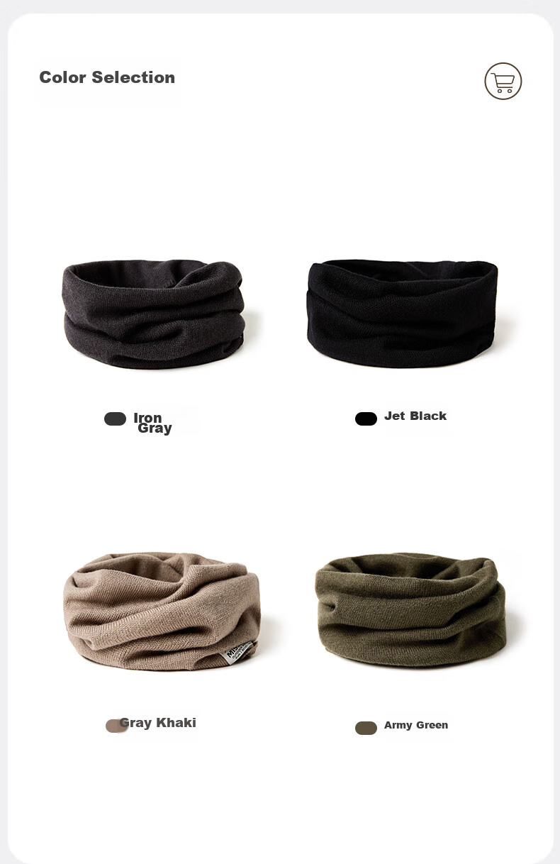 MISSION UV Wool Thermal Neck Gaiter for Men, Autumn And Winter Thickened Cold Protection Neck Warmer, Hiking Cycling Pullover Neck Warmer Scarf for Me 7