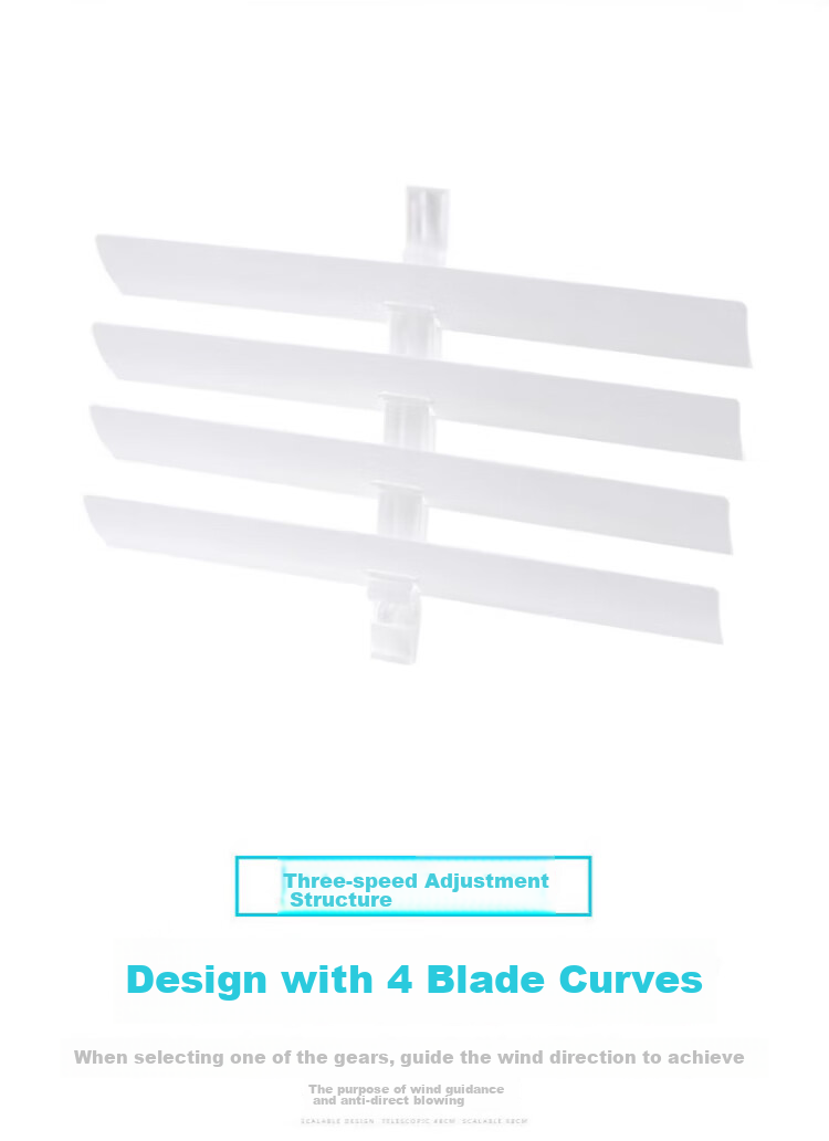 Jiashigao Floor-Standing Air Conditioner Wind Deflector, Postpartum Use, Anti-Direct Blowing, Multi-Level Adjustment, Extendable ABS Cabinet Style, Universal 6