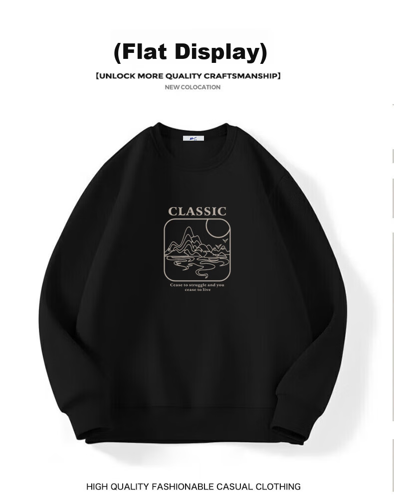 Huili Sweatshirt for Men, Round Neck Long Sleeve T-Shirt, Casual Pullover Undershirt, Versatile Outerwear for Men in Spring And Autumn Seasons 18