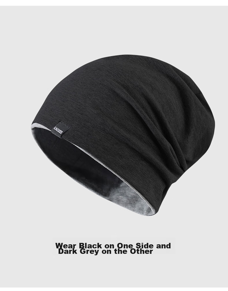 CACUSS Hat for Men And Women, Spring And Summer Thin Cotton Balaclava, Warm Maternity Cap, Air Conditioning Hat, Black Large Size 17