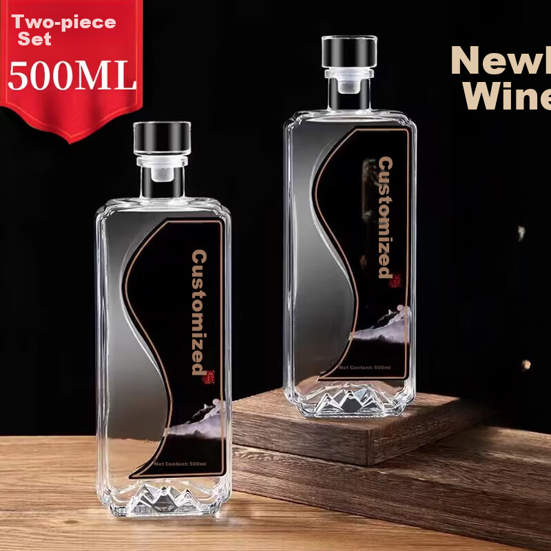 Пустая бутылка JD, стеклянная бутылка для вина, высококачественная бутылка для ликера, контейнер для настоек, специализированная бутылка, бутылка для хранения, стеклянный винный кувшин, фляга для алкоголя, бутылка для травяной медицины