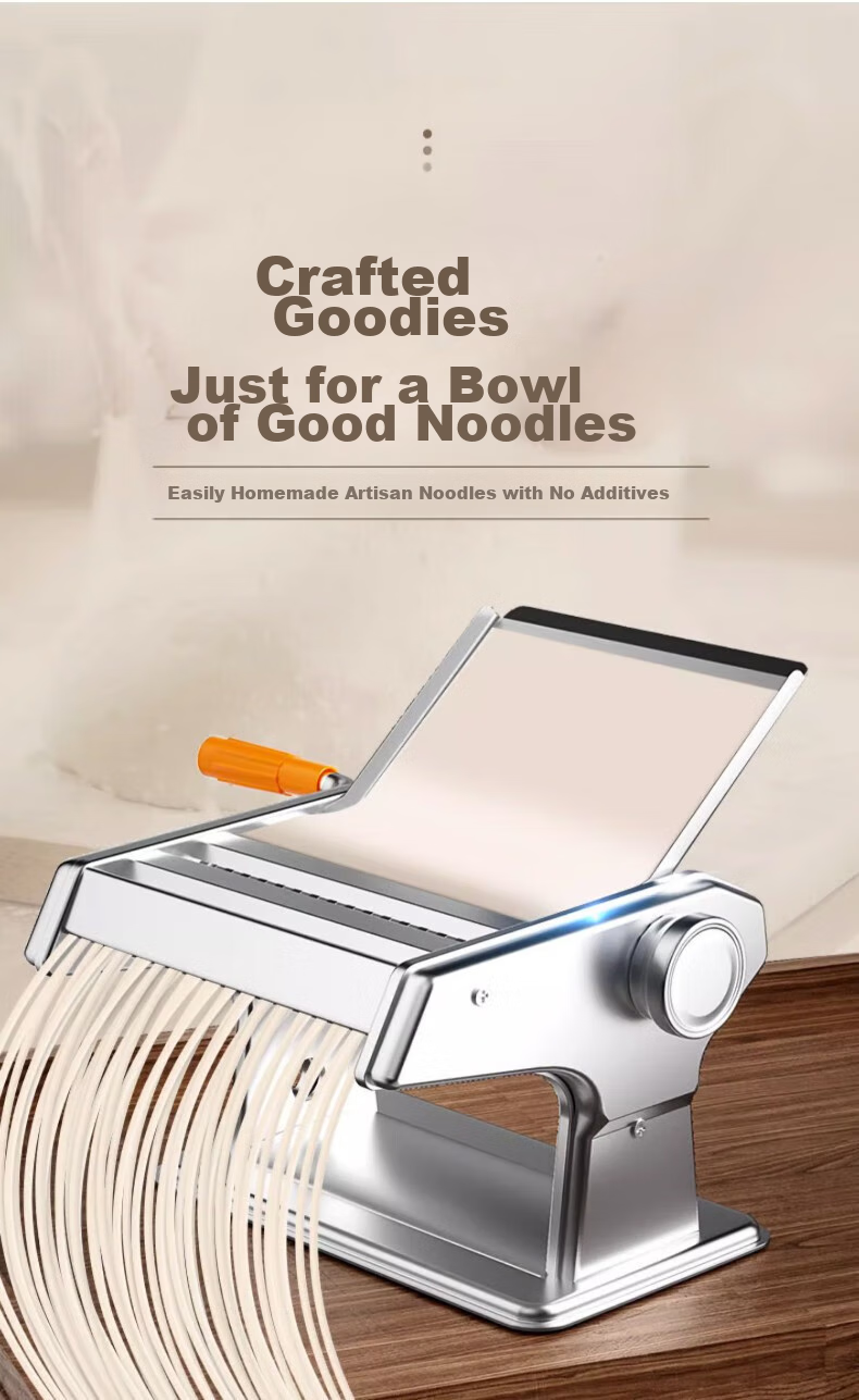 Jingmao Noodle Maker for Home Use, Small Stainless Steel Noodle Press Machine, Hand-Cranked Multi-Functional Dough Roller And Pasta Maker 1