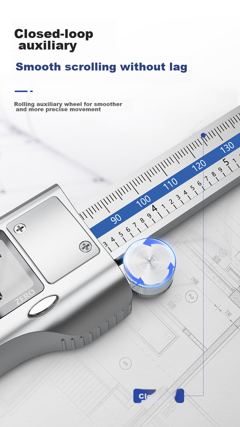 RuiNeng Digital Vernier Caliper High Precision 0.01mm Aerospace Grade IP54 Waterproof Dustproof Glass Grating Chip 8