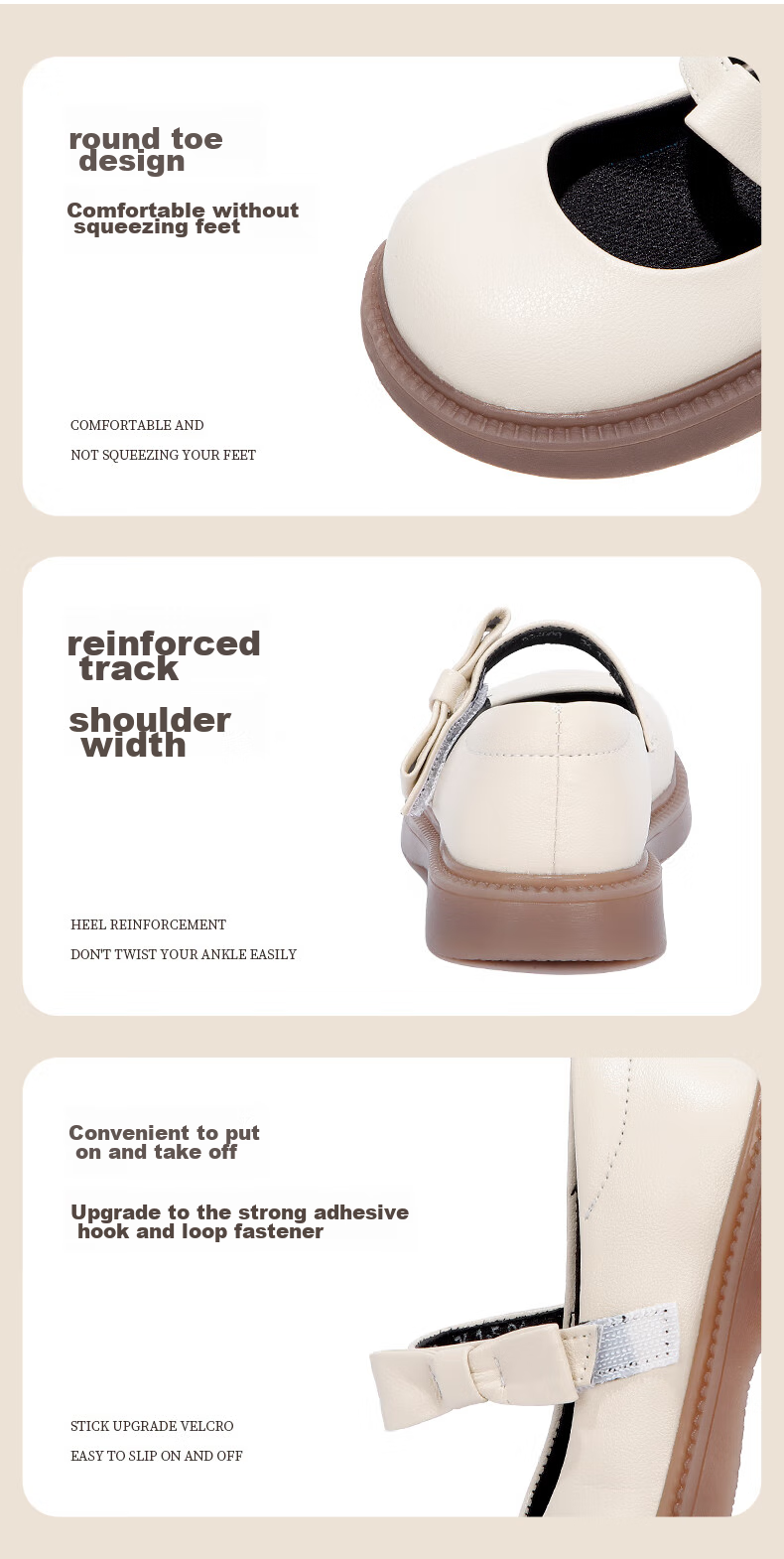 Wuma Girls' Leather Shoes, Princess Shoes, 2026 New Spring And Autumn Style, Soft-Soled British-Inspired Spring Performance Black Flats for Little Girls, Children's Single Shoes 2