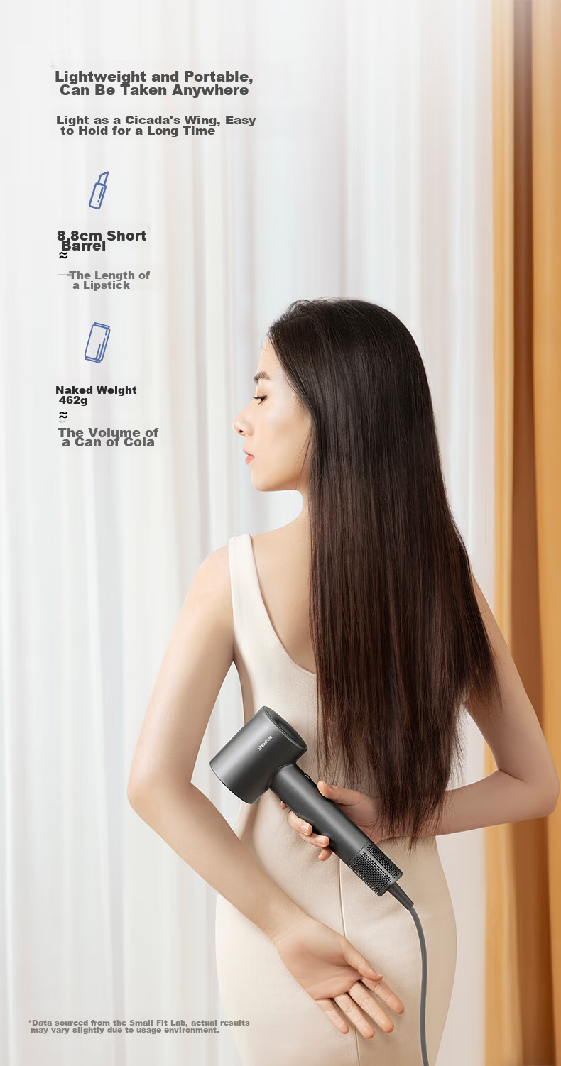 Showsee 110,000 RPM High-Speed Hair Dryer [2026 New Product] Home Use Hair Dryer with High Concentration Negative Ions, Hair Protection, Quick-Drying, Noise Reduction, Portable, Birthday Gift for Girlfriend A18-GY 18