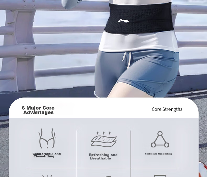 Li-Ning Running Waist Pack for Men And Women, Phone Pouch, Professional Breathable Marathon Essential Sports Belt with High Elasticity 2