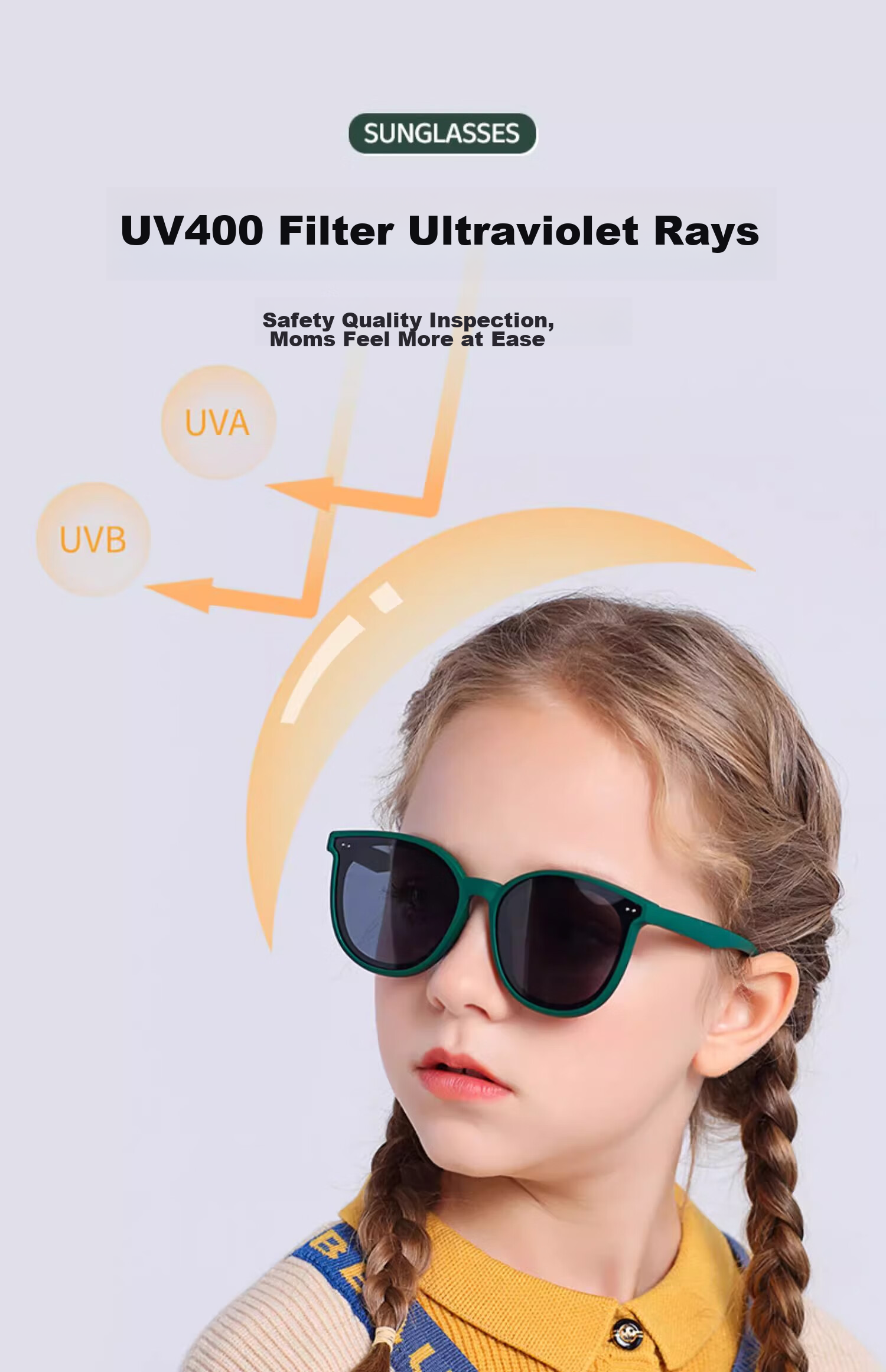 Cuntiandaofu Children's Sunglasses, Kids' Sunglasses, Boys' UV Protection Polarized Glasses, Green Frame with Green Lenses 5