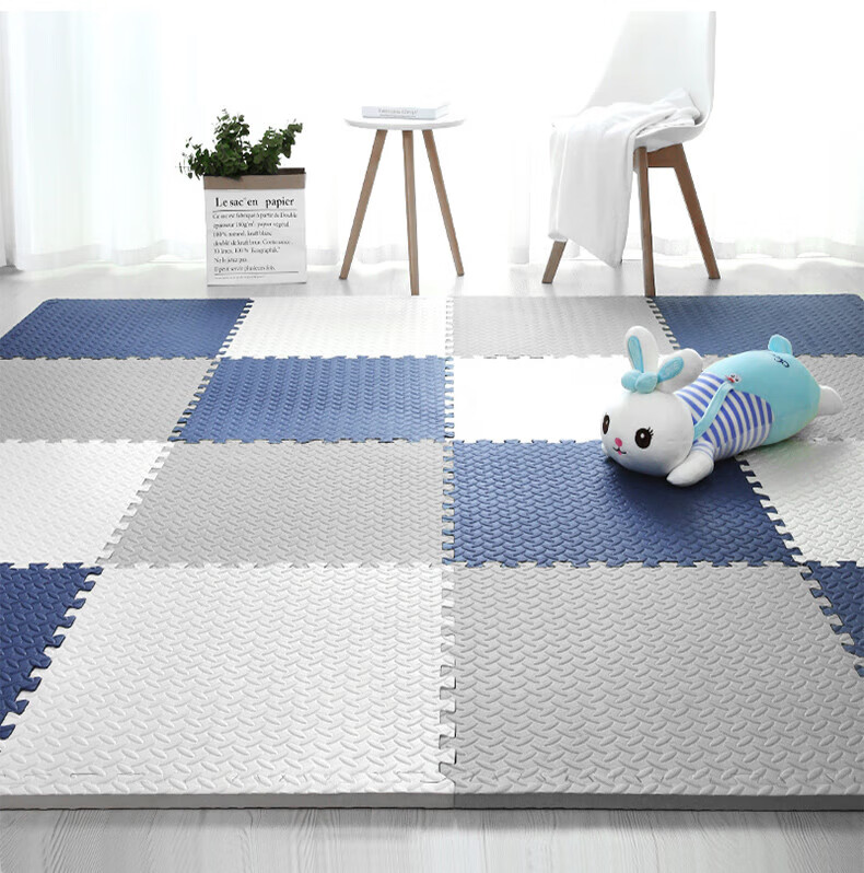 Hujia Children's Crawling Mat, Baby Fall Prevention Floor Mat, Thickened 2.5cm Spliced Foam Mat, Soundproof Baby Play Mat 4