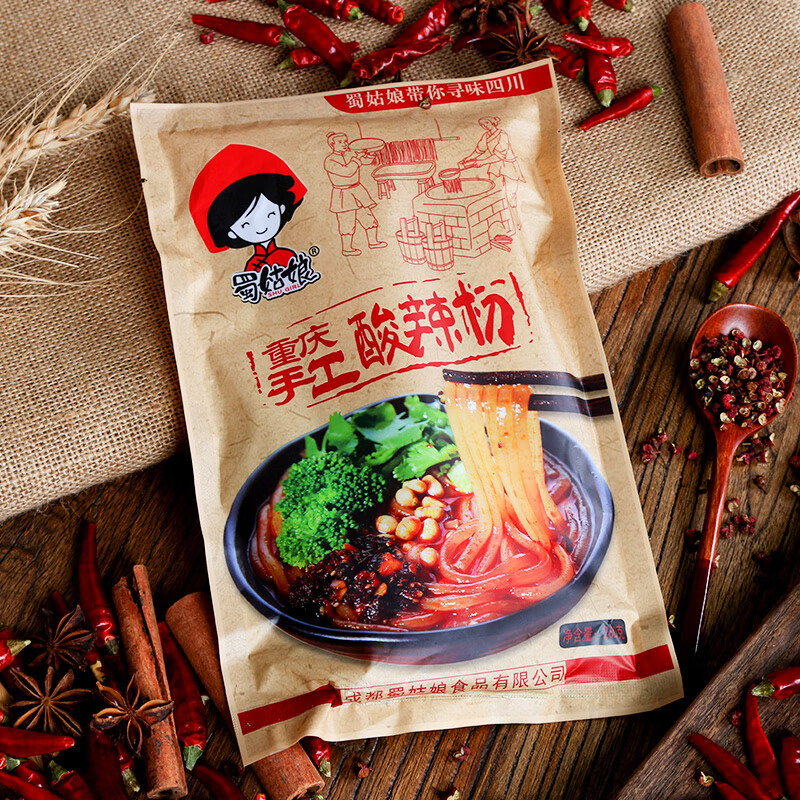 蜀姑娘非油炸红薯酸辣粉袋装260g*5 方便速食米粉米线 小吃 零食
