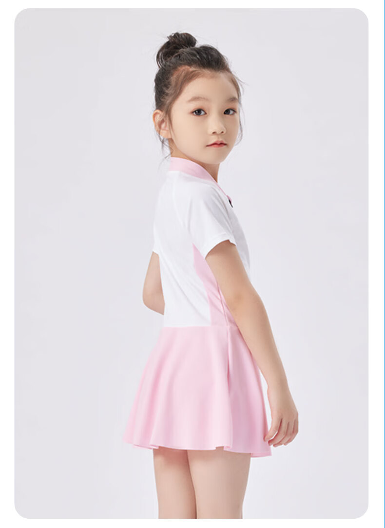 WATER CUBE Girls' One-Piece Swimsuit Dress for Children And Teens, Comfortable Professional Swimwear, Grass Green, Size 18 10