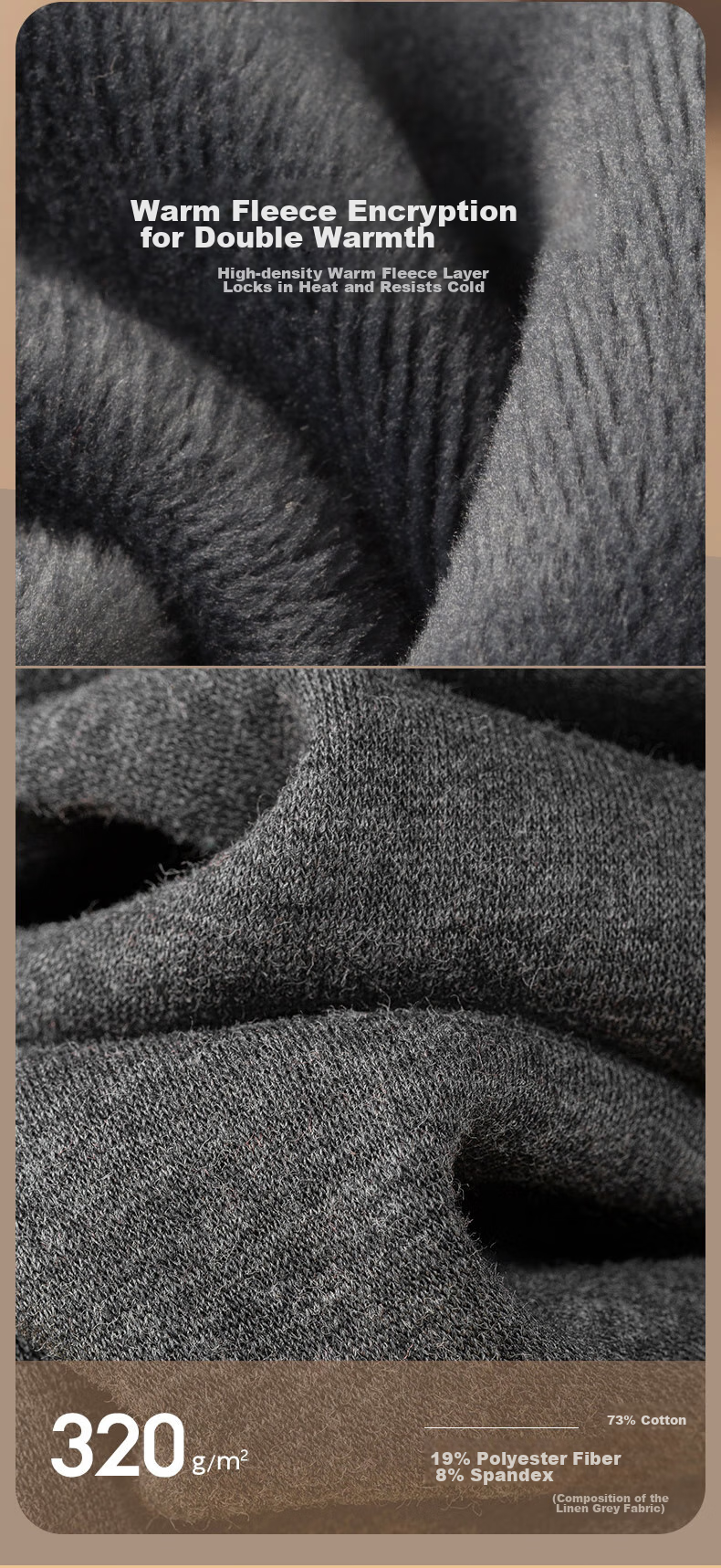 SEPTWOLVES [Mid-High Collar Fleece-Lined] Autumn And Winter Thermal Underwear for Men, Mid-High Collar Fleece-Lined Thickened Cold-Proof Autumn And Winter Thermal Set 5