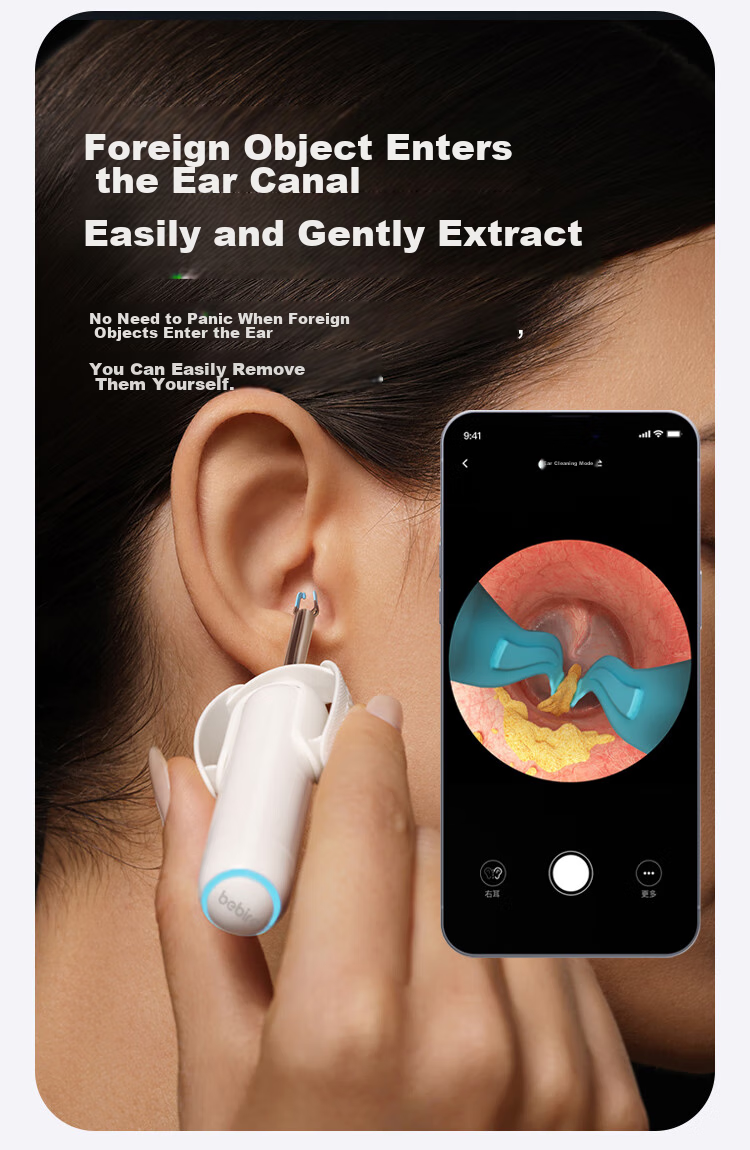 Bebird Visual Ear Pick Cleaning Kit, Home 30S Hummingbird Multifunctional High-Definition Endoscope Ear Spoo 6