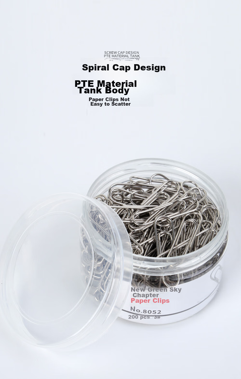 TANGO [Super Value Low Price] #3 29mm Nickel-Plated Paper Clips, 200 Pieces/tube, Metal Rust-Proof Binder Clips for Office Organization And Document Storage, Stationery Supplies, Pins for Sweaters 6
