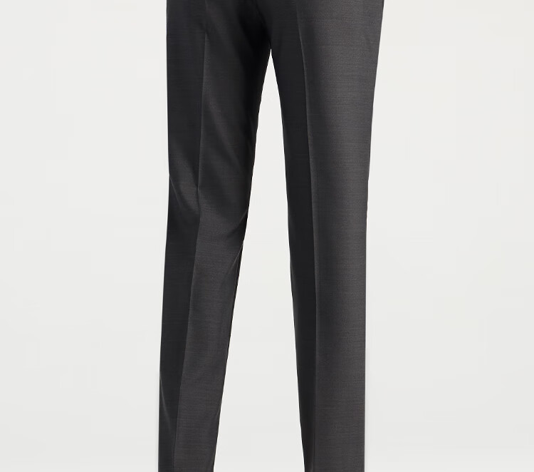 ROMON Men's Wool Business Straight-Leg Dress Pants Spring and Autumn Casual Suit Trousers Work Pants 24