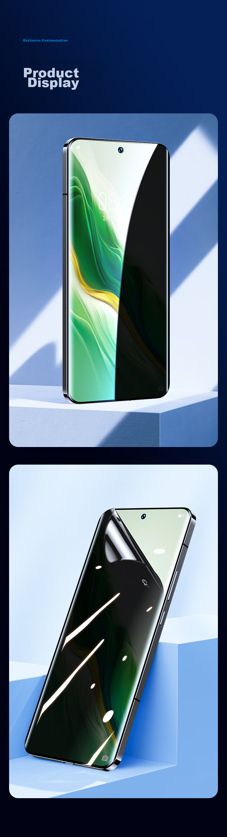 BIAZE [Privacy Screen Protector 2 Pieces] for Honor Magic6 Hydrogel Soft Film, Magic6 Phone Screen Protector, Anti-Peeping HD Non-Tempered Full-Screen Anti-Scratch Anti-Fingerprint Protection JM946 12
