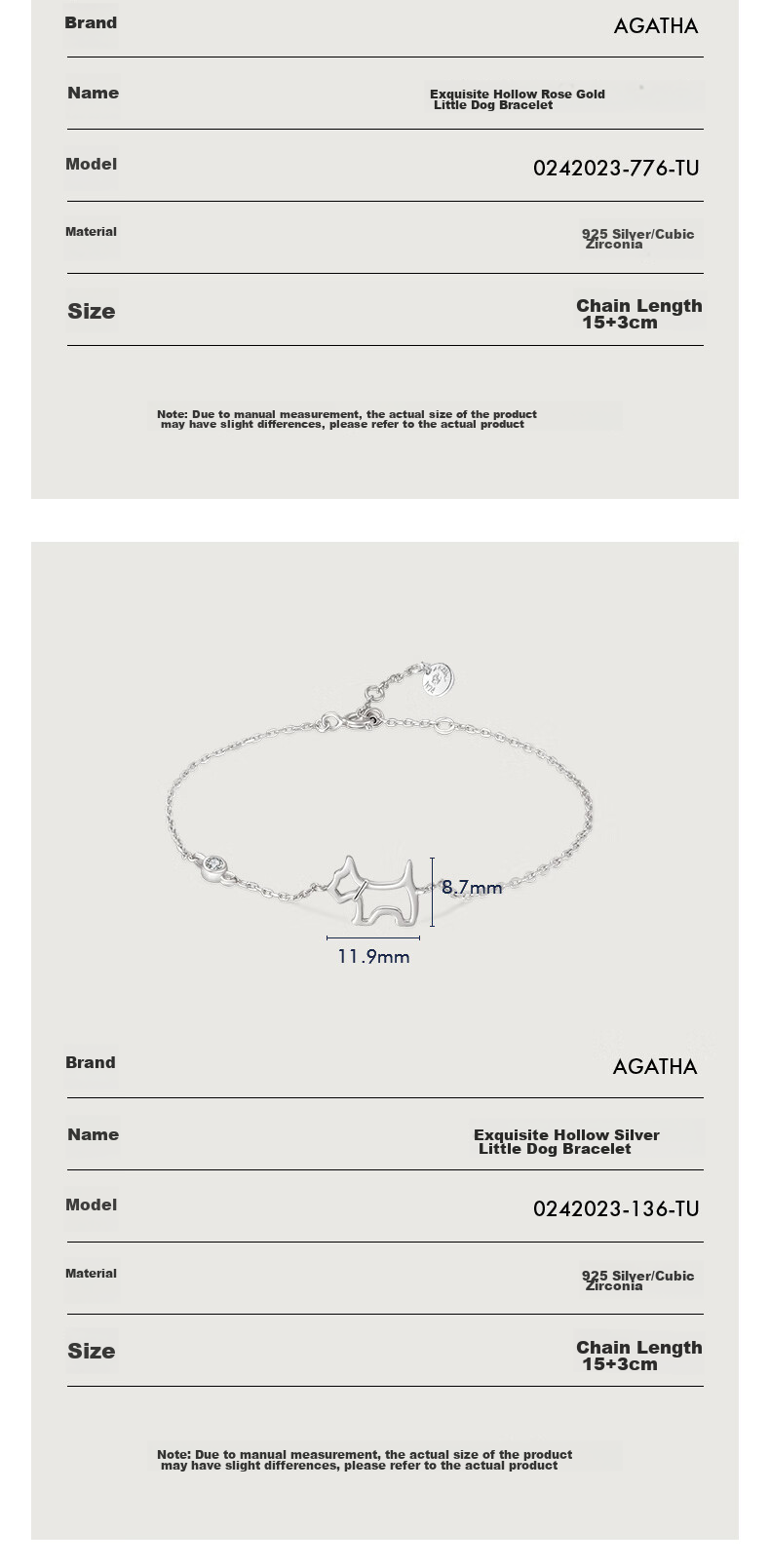 AGATHA Exquisite Hollow Silver Bracelet for Women Birthday Gift for Girlfriend and Best Friend Premium Feel 5