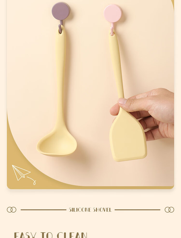 Baijie 304 Stainless Steel Stir Fry Wok Spoon Mushroom Turner Spatula Cooking Spatula Wooden Handle High Temperature Resistant Extended Large Size 9