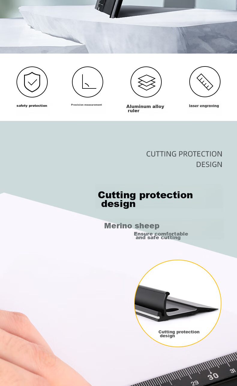 Deli Stainless Steel Protective Ruler, Straight Ruler with Scale, Metric Scale Drawing Steel Ruler, 30cm 2