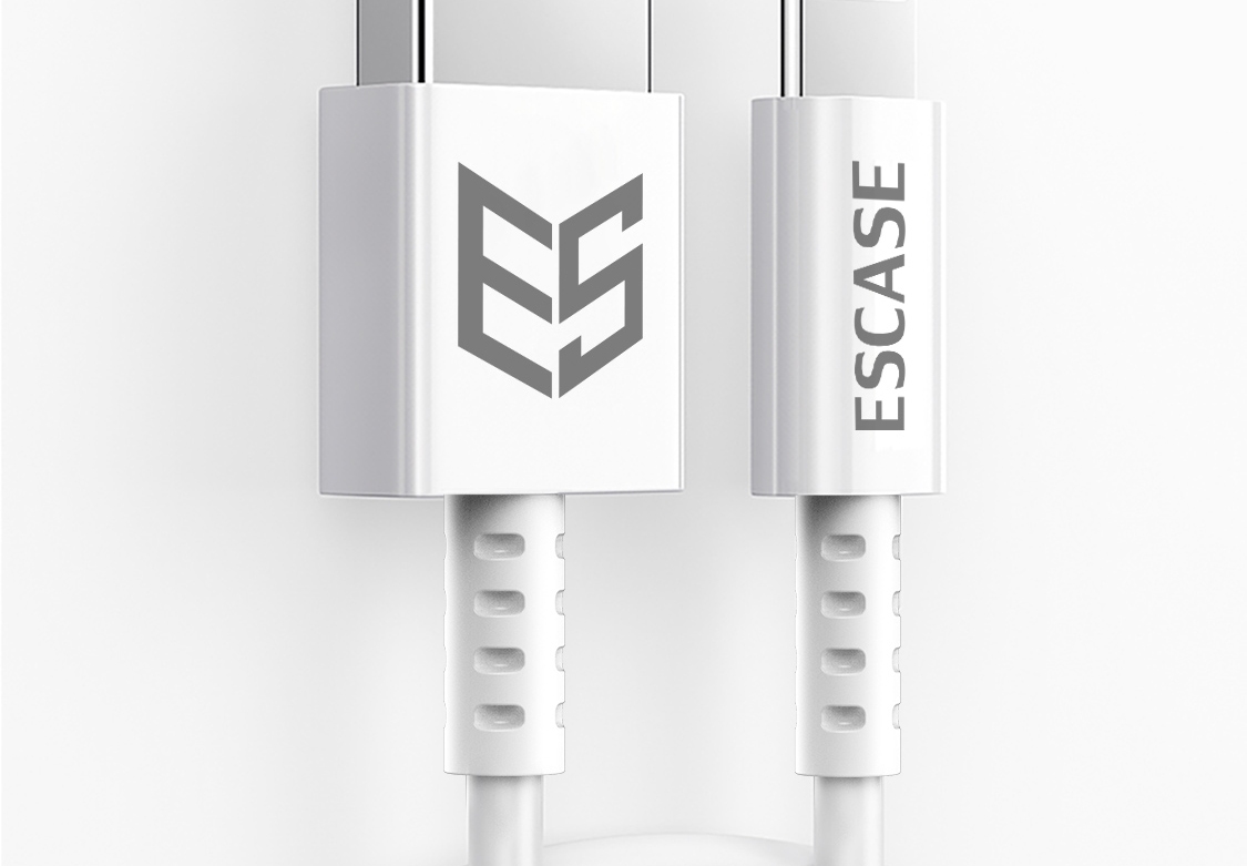 ESCASE Apple Data Cable, IPhone 14 Pro/13/11/12 Fast Charger Cord, Suitable for 6S/7/8 Plus, PET Anti-Kinking, IPad Air/Pro, White 2