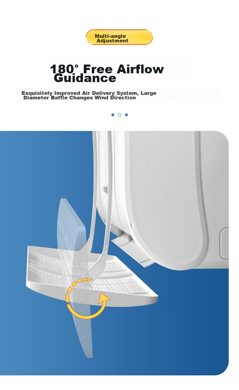 XIAOHUANGHOU No-Drill Air Conditioner Wind Deflector, Anti-Direct Blowing, Baby Postpartum Use, No Installation Required, Extendable 5