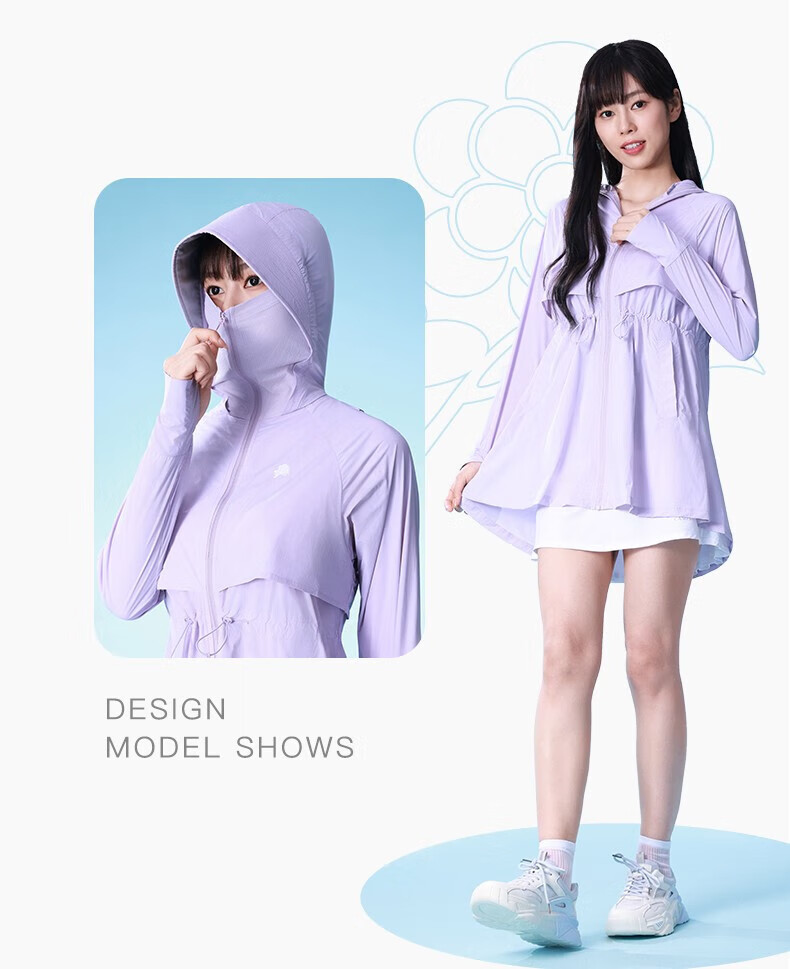 CAMEL [Camellia] Outdoor Sun Protection Clothing for Women, New Summer Style, UV Protection, Waist-Cinching Sun Protection Garment 9